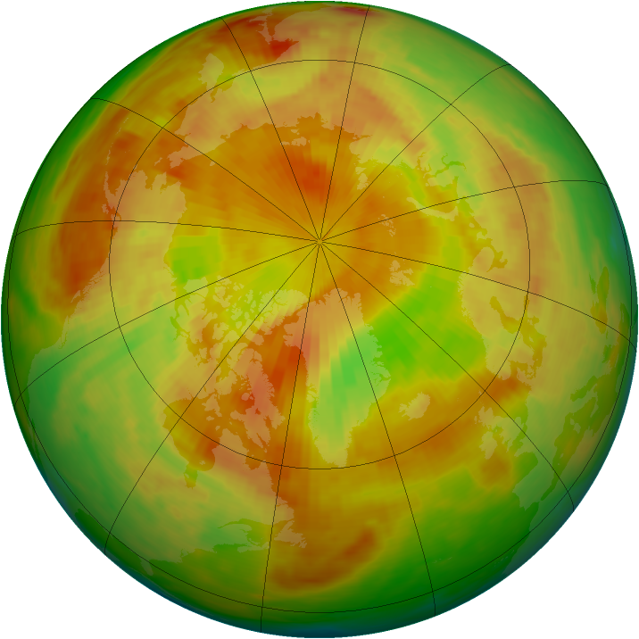 Arctic ozone map for 19 May 1982